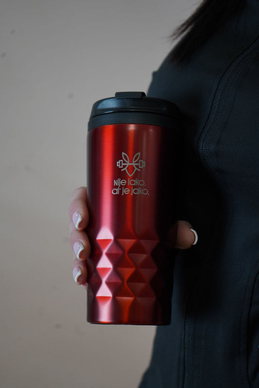 Diamond travel mug red (BPA free) 300ml
