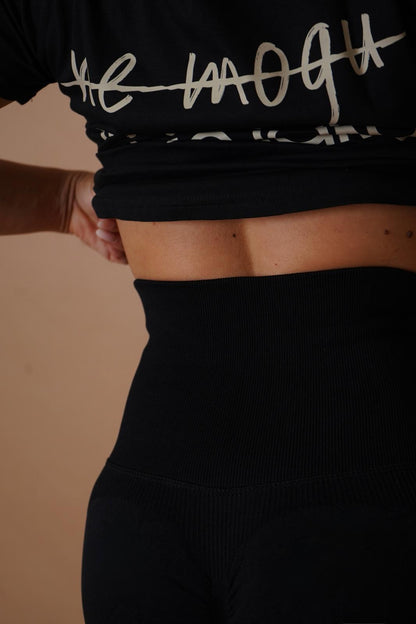 Extra High Waist Leggings - Black
