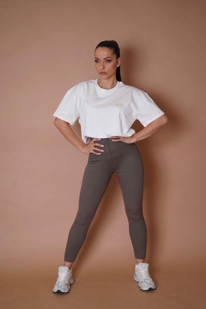 Extra High Waist Leggings- Grey