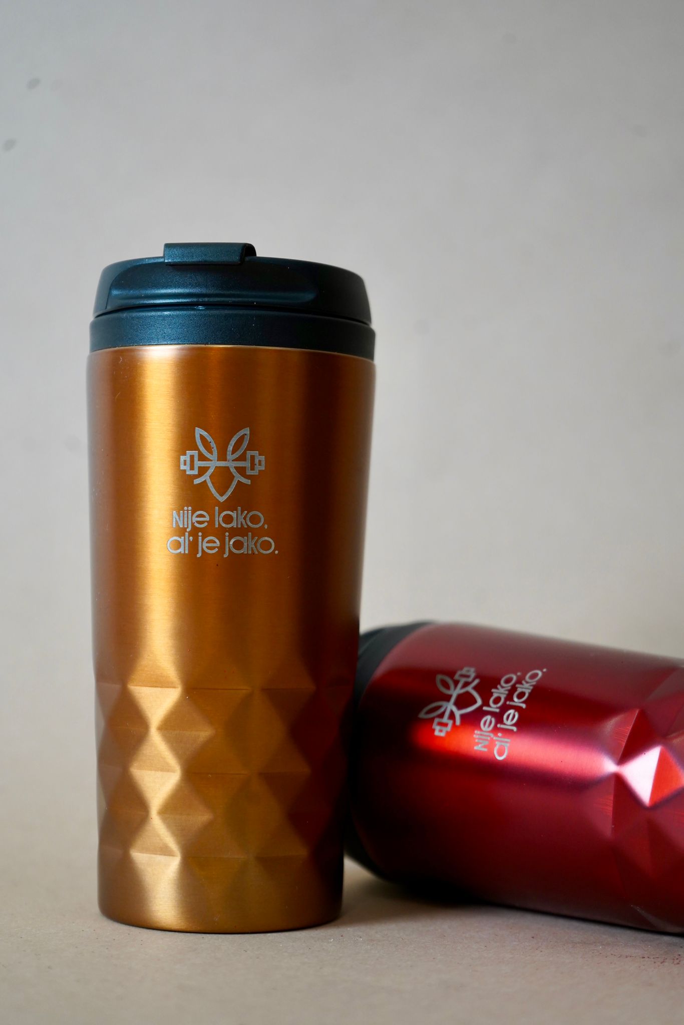 Diamond travel mug gold - (BPA free) 300ml