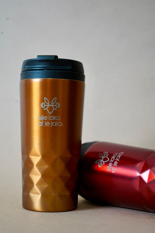 Diamond travel mug gold - (BPA free) 300ml